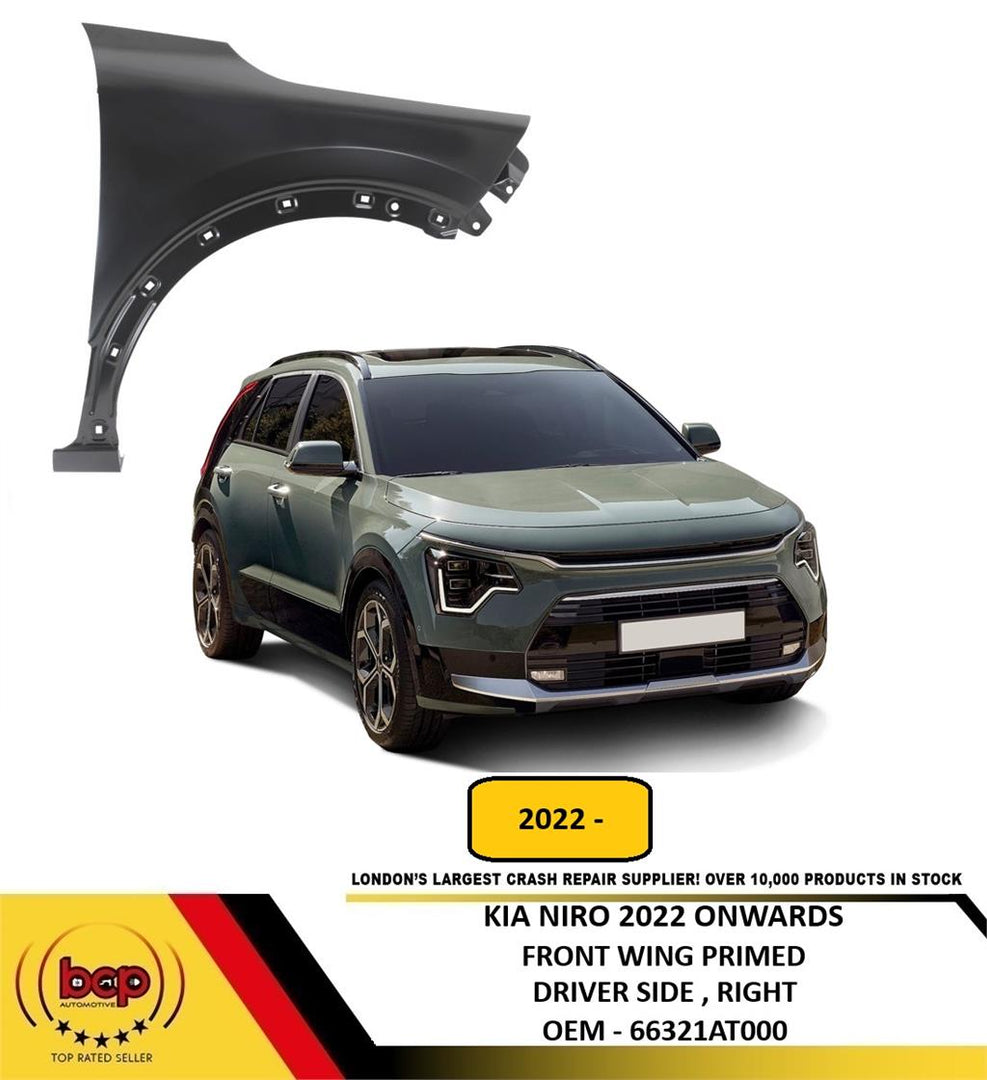 KIA NIRO 2022 ON  FRONT WING FENDER PRIMED WITH WHEELARCH HOLES DRIVER RIGHT