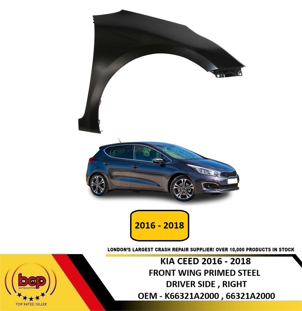KIA CEED 2016 - 2018 FRONT WING FENDER PRIMED STEEL DRIVER SIDE RIGHT NEW