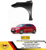 KIA RIO 2017 - 2020 FRONT WING FENDER PRIMED STEEL PASSENGER SIDE LEFT NEW
