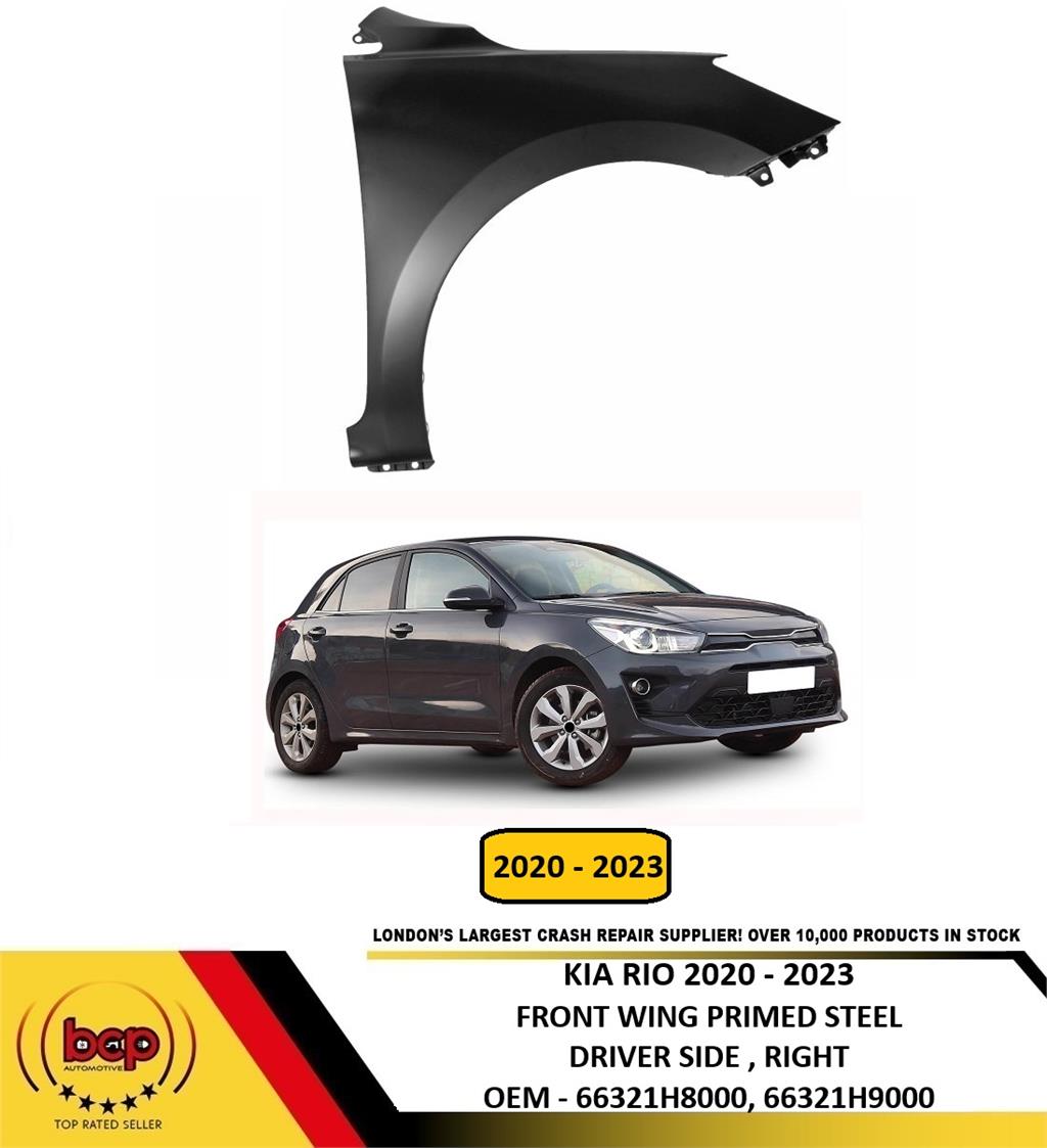KIA RIO 2020 - 2023 FRONT WING FENDER PRIMED STEEL DRIVER SIDE RIGHT NEW