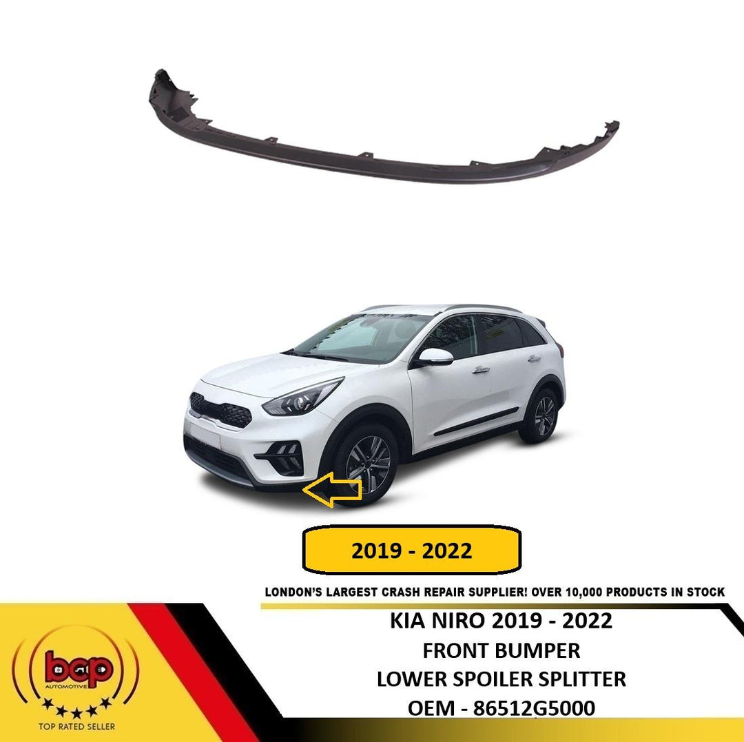 KIA NIRO 2019– 2022 FRONT BUMPER LOWER SPOILER SPLITTER TEXTURED BLACK NEW