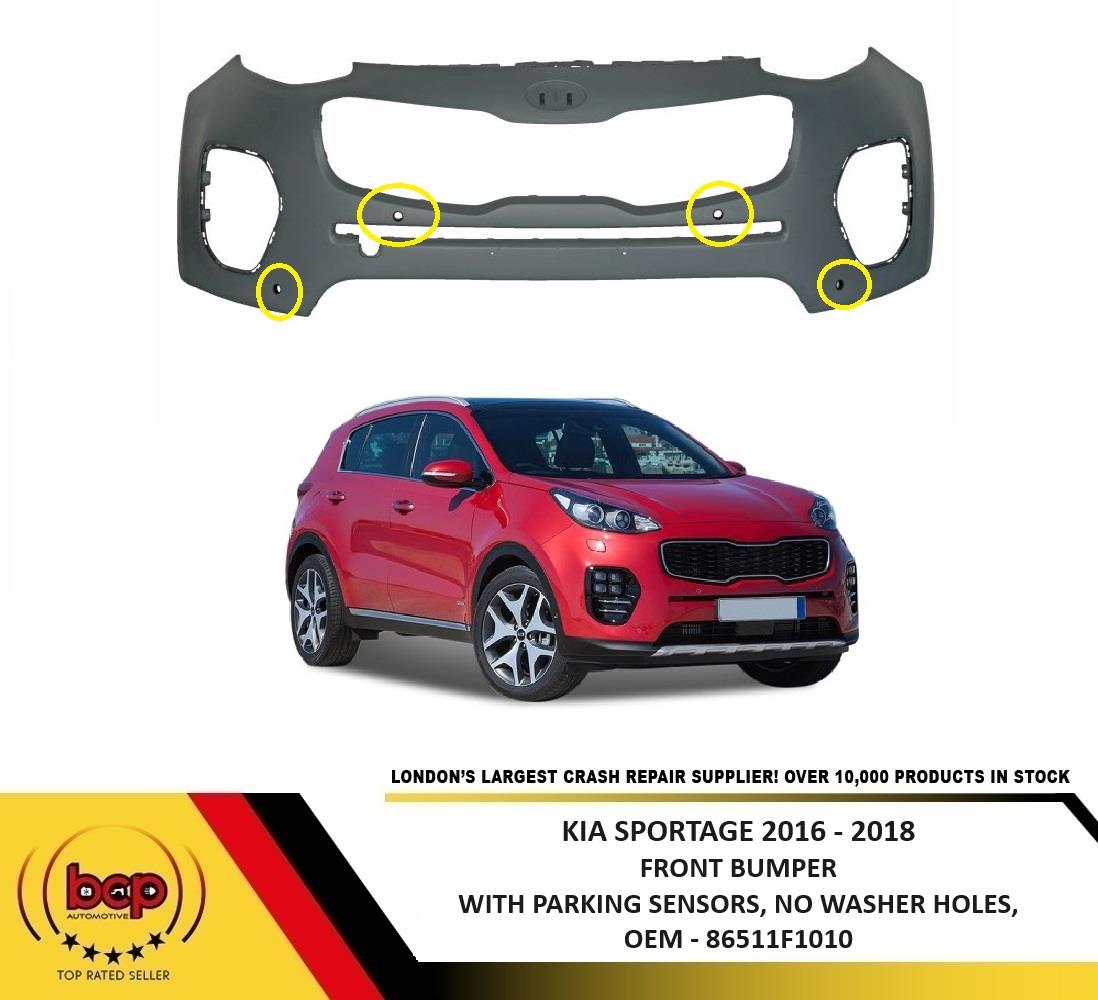 KIA SPORTAGE 2016 – 2018 FRONT BUMPER PRIMED WITH PARKING SENSORS