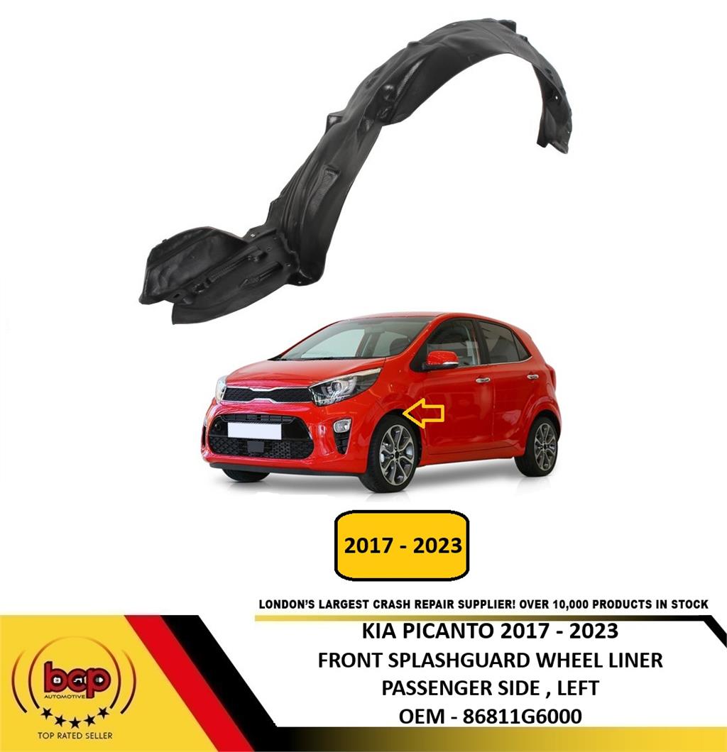 KIA PICANTO 2017 - 2023 FRONT SPLASHGUARD WHEEL HOUSE LINER PASSENGER LEFT
