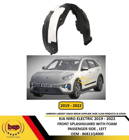 KIA NIRO EV ELECTRIC 2019 – 2022 FRONT SPLASHGUARD WITH FOAM PASSENGER SIDE LEFT