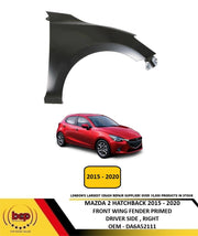 MAZDA 2 2015 – 2019 FRONT WING RIGHT DRIVERS SIDE OFFSIDE PRIMED DA6V52111