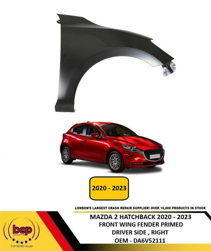 MAZDA 2 2015 – 2019 FRONT WING RIGHT DRIVERS SIDE OFFSIDE PRIMED DA6V52111