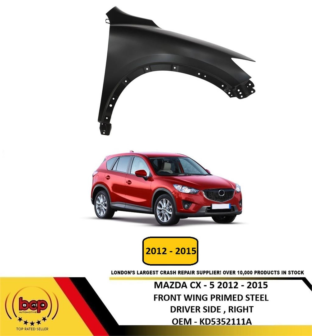 MAZDA CX-5 2012 – 2015 FRONT WING PRIMED STEEL DRIVER SIDE RIGHT