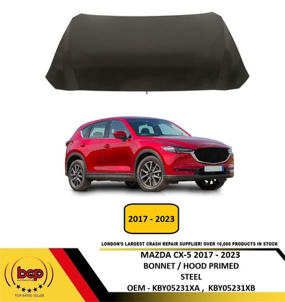 MAZDA CX – 5 2017 - 2023 BONNET HOOD PRIMED STEEL NEW OEM QUALITY KBY05231XB