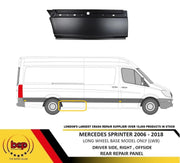 MERCEDES SPRINTER 2006 - 2018 LWB SIDE LOWER PANEL METAL REPAIR B4 WHEEL RIGHT