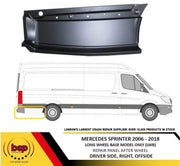 MERCEDES SPRINTER 2006 - 2018 LWB SIDE LOWER PANEL REPAIR AFTER WHEEL RIGHT