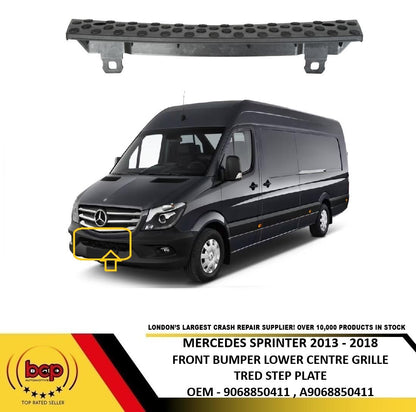 MERCEDES SPRINTER FRONT BUMPER TREAD PLATE STEP TRIM 2013 - 2018 OE 9068850411