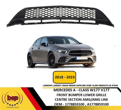 MERCEDES A-CLASS W177 V177 2018 – 2023 FRONT BUMPER LOWER CENTRE GRILLE AMG LINE