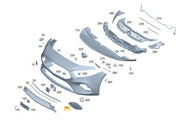MERCEDES A CLASS W177 2018 ON FRONT BUMPER GRILLE NO FOG HOLE DRIVER RIGHT