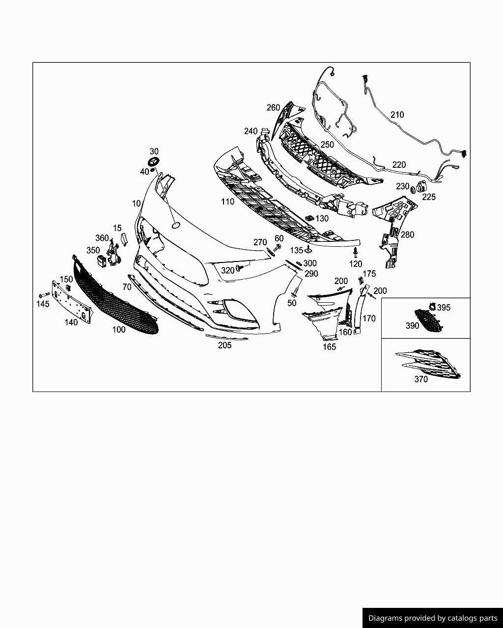 MERCEDES A - CLASS W177 2018 ON FRONT BUMPER UPPER CENTRE BRACKET A1778851300