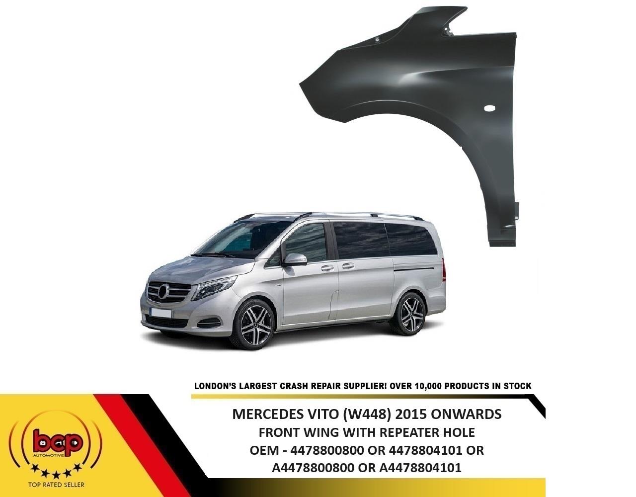 MERCEDES V-CLASS W447 2015 - 2020 FRONT WING LEFT PASSENGER SIDE WITH HOLE NEW