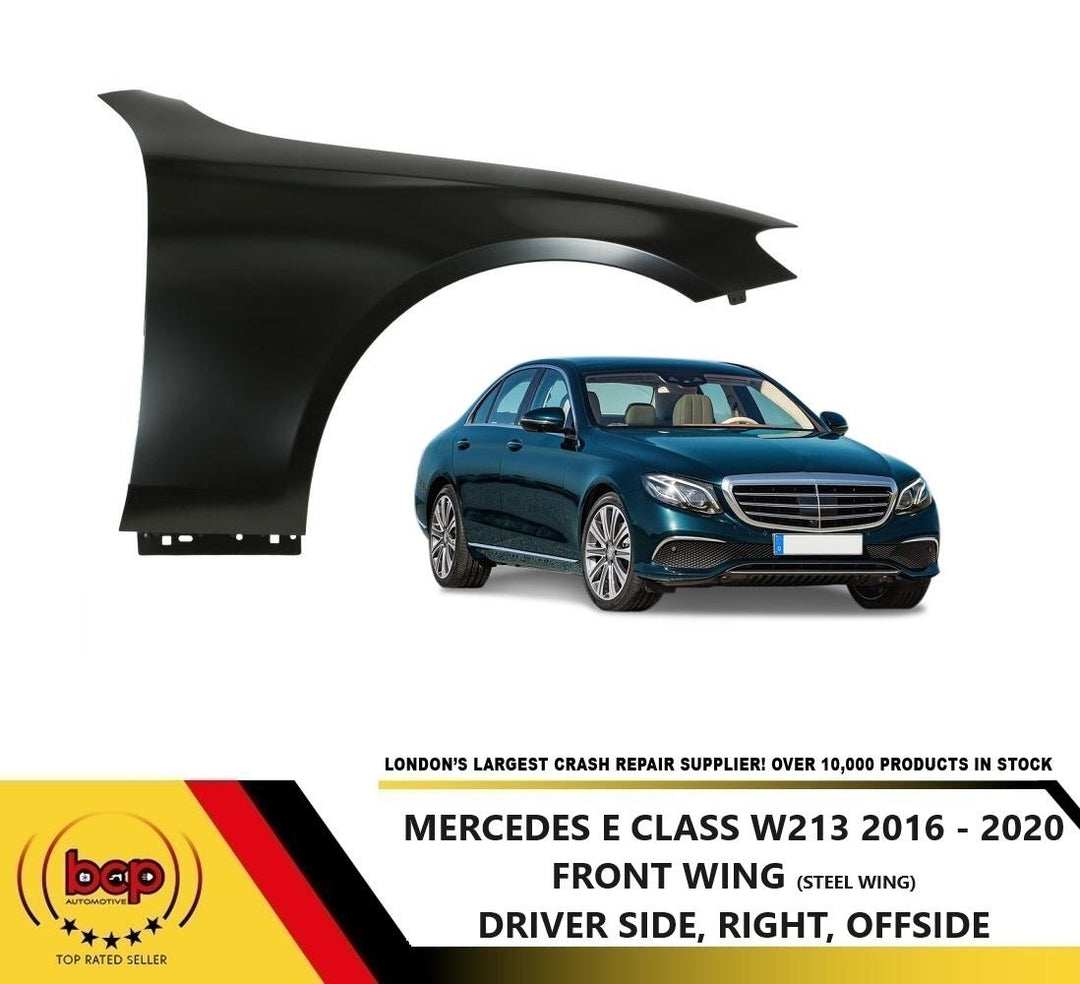 MERCEDES E CLASS W213 2016 ON  FRONT WING RIGHT DRIVERS SIDE INSURANCE APPROVED