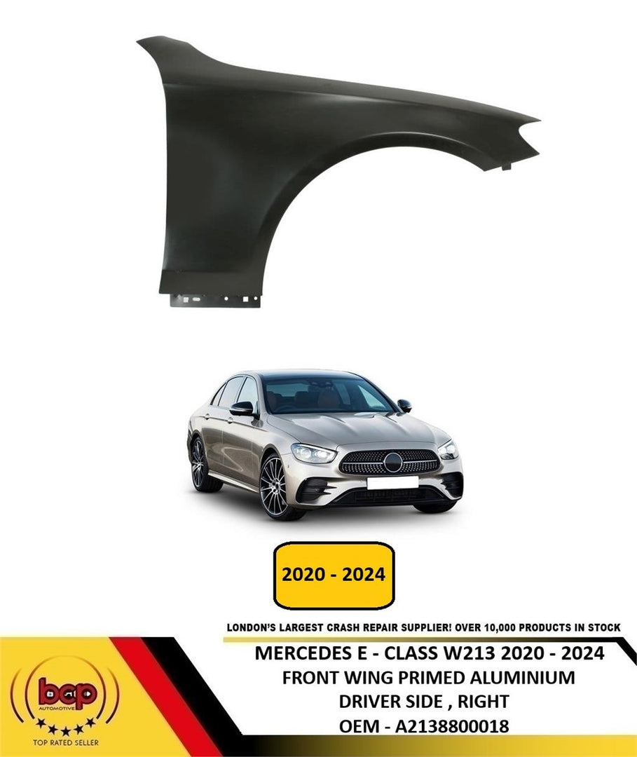 MERCEDES E CLASS W213 2020 - 2024 FRONT WING PRIMED RIGHT DRIVERS ALUMINIUM