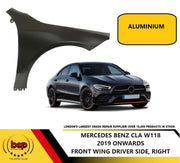 MERCEDES CLA W118 2019 ON FRONT WING FENDER OFFSIDE DRIVERS SIDE ALUMINIUM