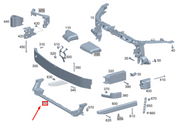 MERCEDES CLA X118 W118 2019 - 2025 FRONT PANEL LOWER RADIATOR SUPPORT REINFORCER