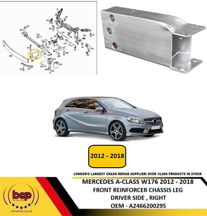 MERCEDES A-CLASS W176 2012 -2018 FRONT REINFORCER CHASIS LEG BRACKET ALLY RIGHT