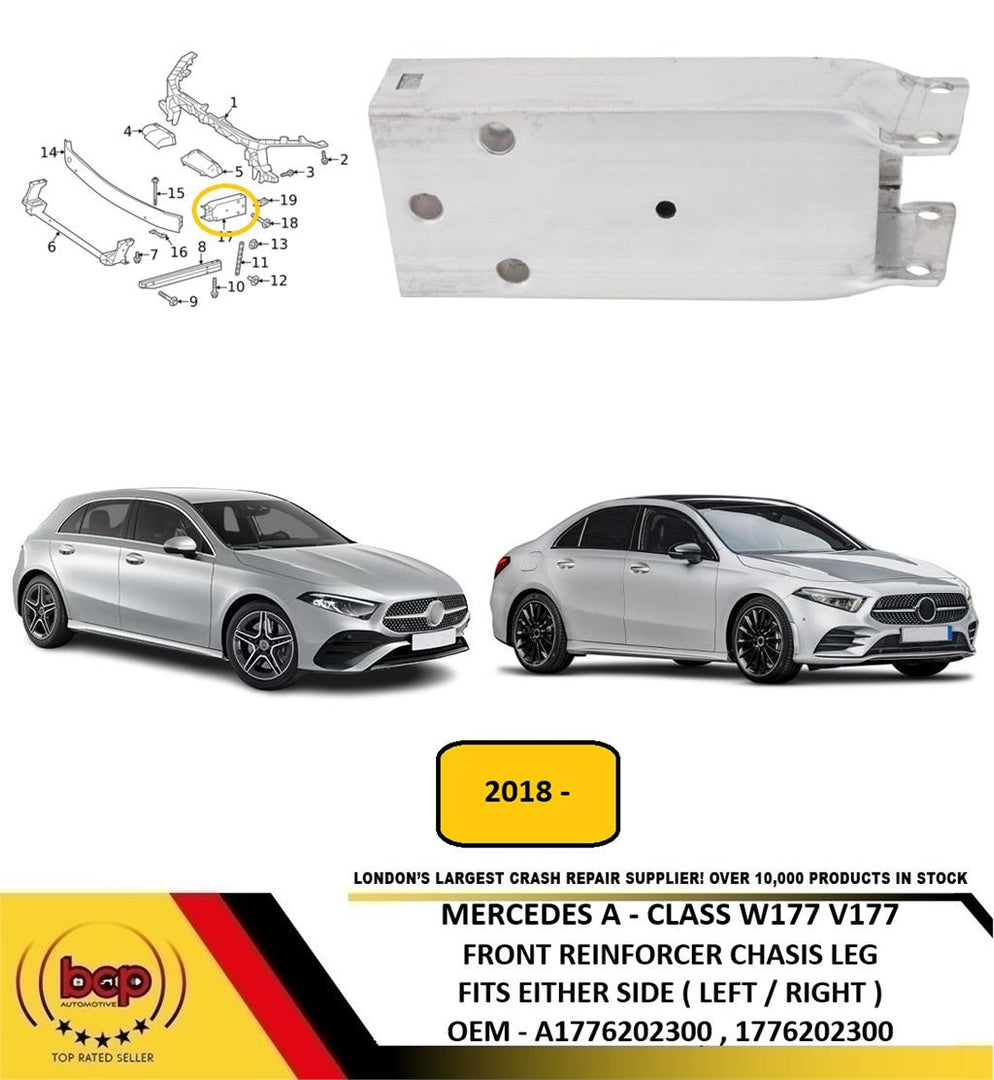 MERCEDES GLA X156 2014 - 2020 FRONT REINFORCER CHASIS LEG BRACKET ALLY RIGHT NEW