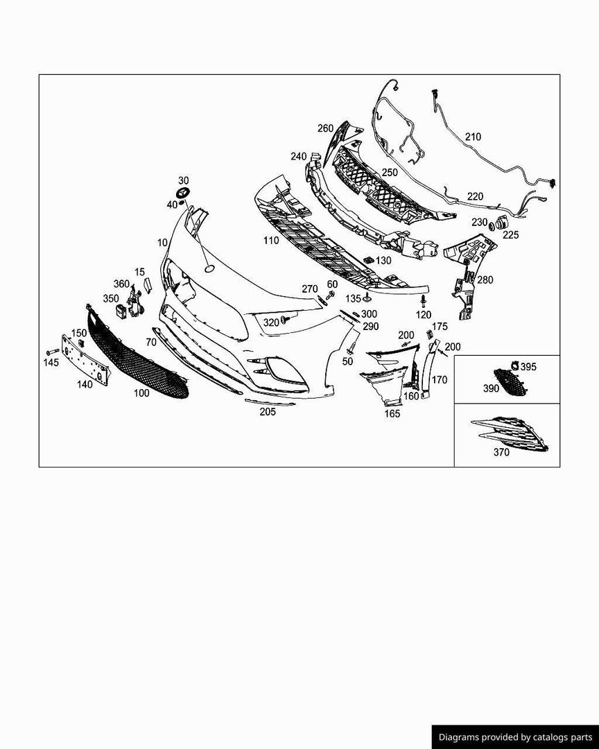 MERCEDES A CLASS W177 2018 - 2023 FRONT BUMPER MOUNTING BRACKET PASSENGER LEFT