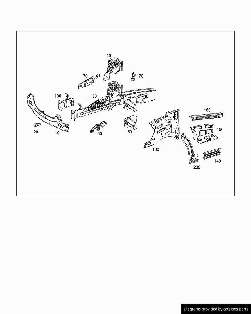 MERCEDES SPRINTER 2018 ON FRONT REINFORCER IMPACT CRASHBAR STEEL NEW A9106204400