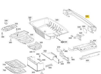 MERCEDES C- CLASS W205 2014 - 2022 REAR BUMPER REINFORCER IMPACT BAR A2056100014