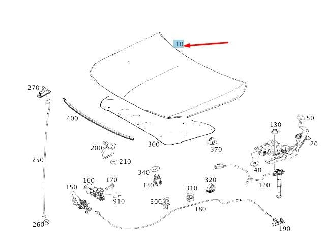 MERCEDES GLA X156 2014 - 2017 FRONT BONNET HOOD PRIMED ALUMINIUM NEW A1568800057