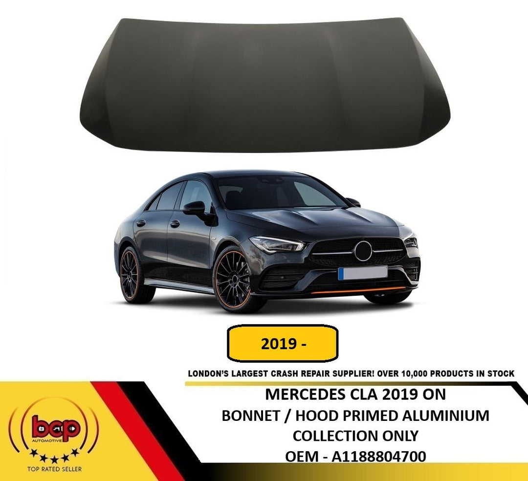 MERCEDES CLA 2019 ON BONNET HOOD PRIMED ALUMINIUM delviered to your door