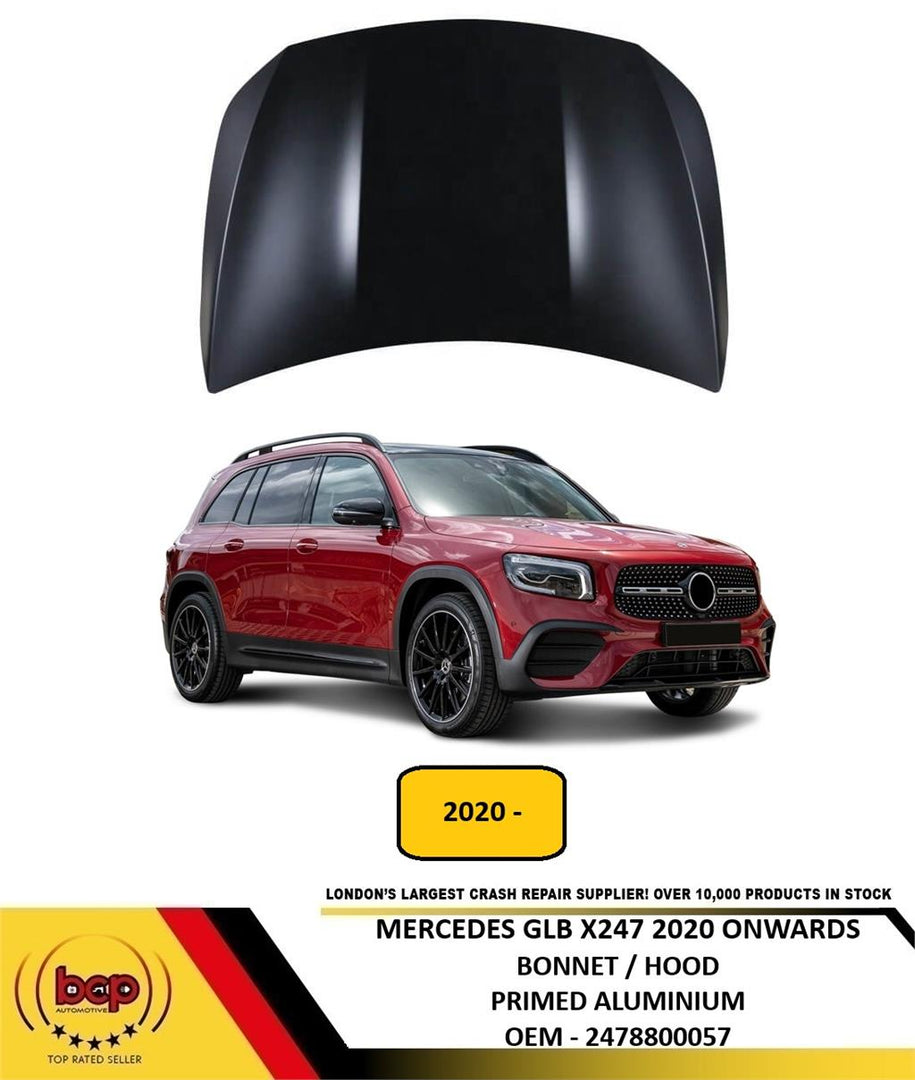 MERCEDES GLB X247 2020 ONWARDS BONNET HOOD PRIMED ALUMINIUM NEW