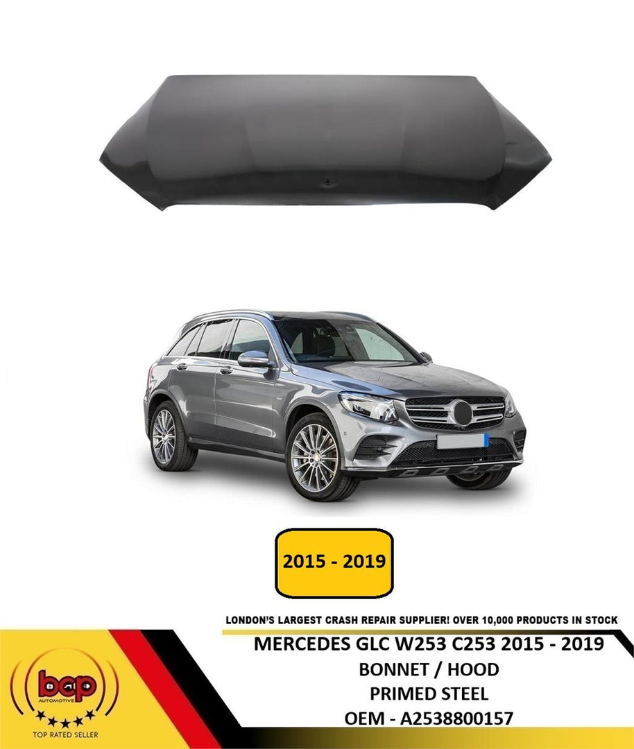 MERCEDES GLC W253 C253 2015 - 2019 BONNET HOOD PRIMED STEEL INSURANCE APPROVED