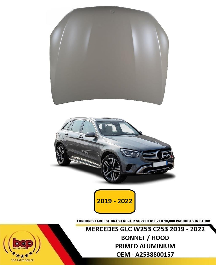 MERCEDES GLC W253 C253 2019 - 2022 BONNET HOOD PRIMED ALUMINIUM NEW A2538800157