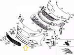 Load image into Gallery viewer, MERCEDES CLA W118 2019 - 2025 FRONT BUMPER CENTRE CHROME MOULDING AMG LINE NEW