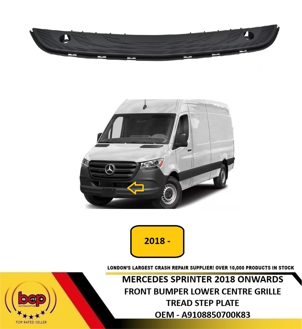 MERCEDES SPRINTER FRONT BUMPER TREAD PLATE STEP TRIM 2013 - 2018 OE 9068850411