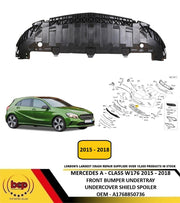 MERCEDES A CLASS W176 2015-2018 FRONT BUMPER UNDERTRAY SHIELD SPOLIER 1768850736