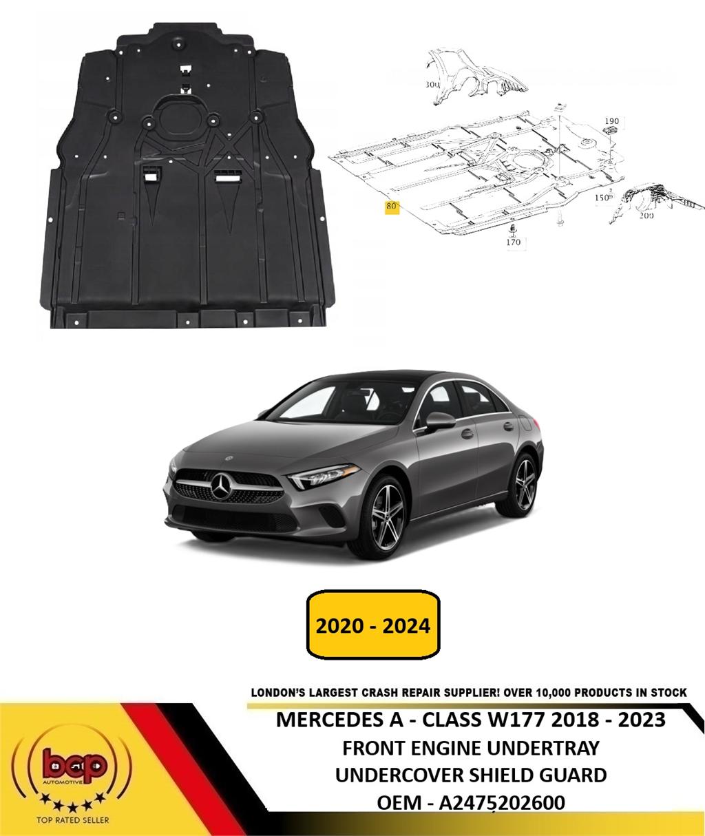 MERCEDES A - CLASS W177 2018 - 2023 ENGINE UNDERTRAY SHIELD GUARD A2475202600