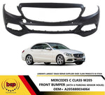 Load image into Gallery viewer, MERCEDES C CLASS W205 2014 - 2018 FRONT BUMPER SE MODELS 6 PDC HOLES A205880034

