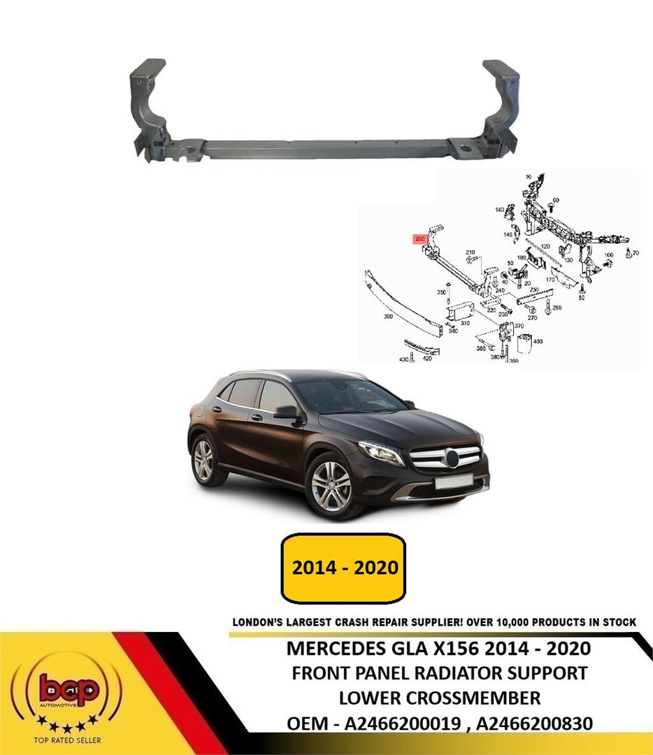MERCEDES GLA X156 2014 - 2020 FRONT PANEL LOWER RADIATOR SUPPORT CROSSMEMBER NEW