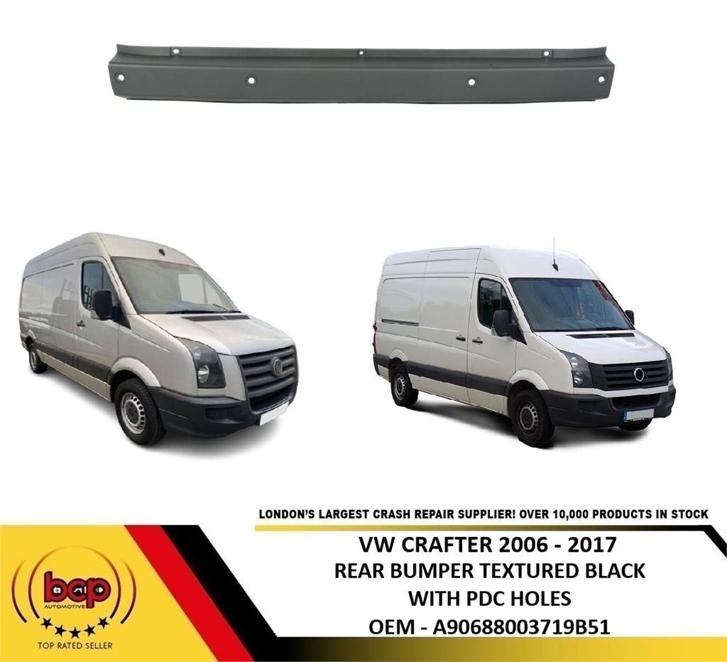 VW CRAFTER 2006 - 2017 REAR BUMPER CENTRE WITH SENSOR HOLES 90688003719