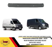 MERCEDES SPRINTER 2006 - 2018 REAR BUMPER CENTRE BLACK WITH SENSOR HOLES NEW