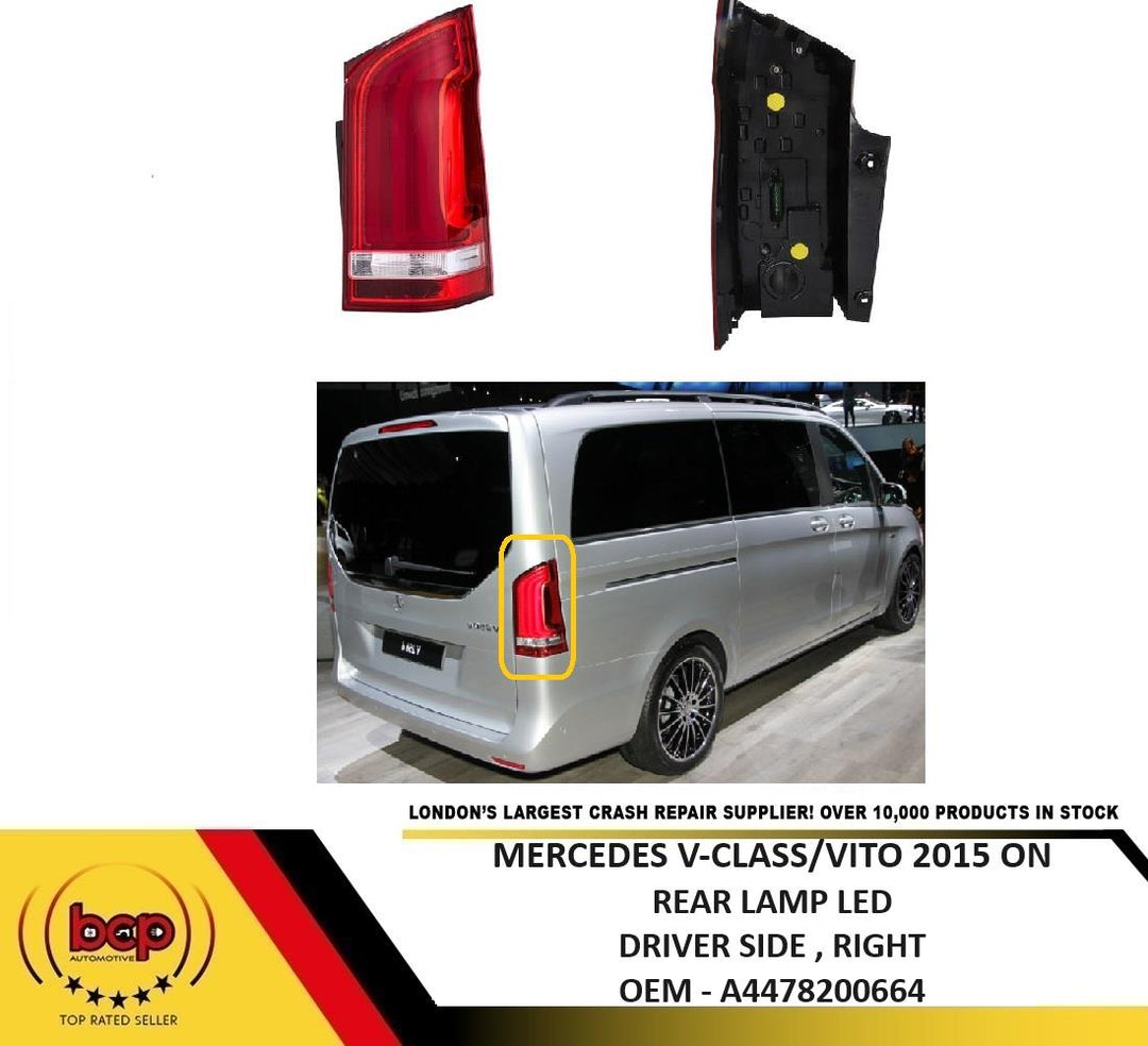 MERCEDES V-CLASS VITO W447 W448 REAR LAMP ON TAIL GATE LED DRIVER SIDE RIGHT
