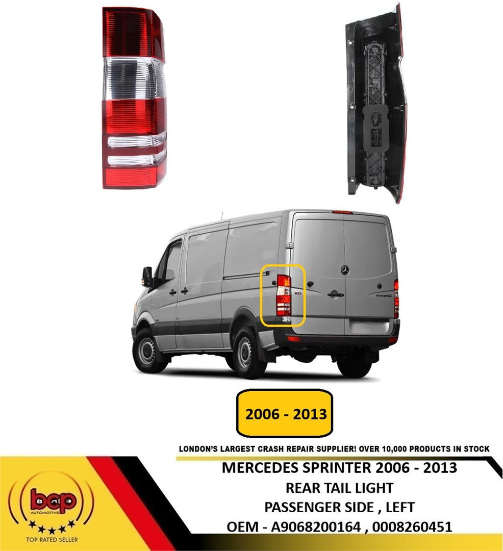 MERCEDES SPRINTER 2006 - 2013 REAR BACK TAIL LIGHT LAMP LEFT PASSENGER SIDE