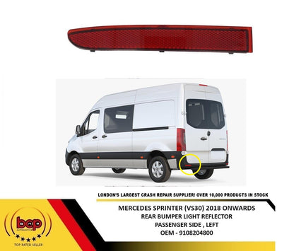 MERCEDES SPRINTER 2018 ONWARDS REAR BUMPER LIGHT REFLECTOR CORNER LIGHT LEFTSIDE