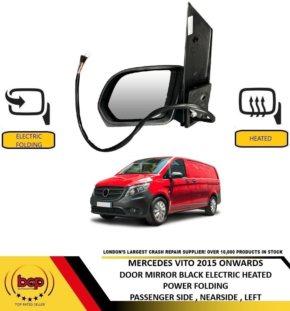 MERCEDES VITO W447 2015 - 2019 DOOR WING MIRROR ELECTRIC POWER FOLDING LEFT