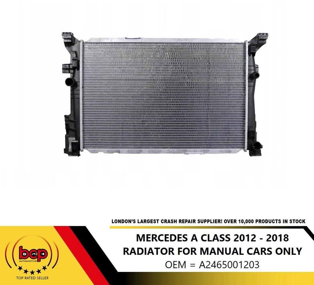 MERCEDES A CLASS RADIATOR MANUAL W176 2012 - 2018 A2465001203