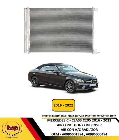MERCEDES C - CLASS A205 C205 2016 - 2022 AIR CONDITION CONDENSER A/C AIRCON RADIATOR WITH DRYER