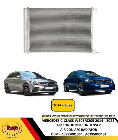 MERCEDES C - CLASS W205 S205 2014-2022 AIR CONDITION CONDENSER A/C AIRCON RADIATOR WITH DRYER
