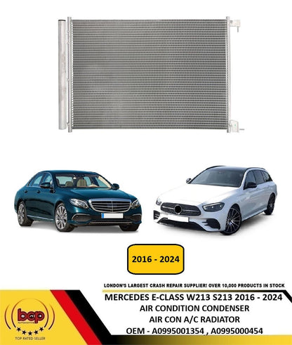 MERCEDES E - CLASS W213 S213 2016 - 2024 AIR CONDITION CONDENSER A/C AIRCON RADIATOR WITH DRYER