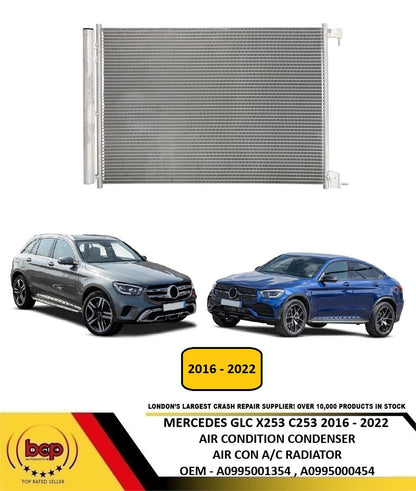 MERCEDES GLC C253 X253 2016 -2022 AIR CONDITION CONDENSER A/C AIR CON RADIATOR WITH DRYER